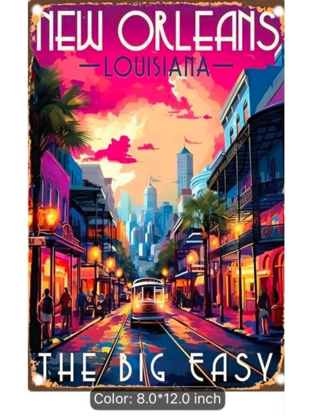 Vintage New Orleans, Louisiana Tin Sign